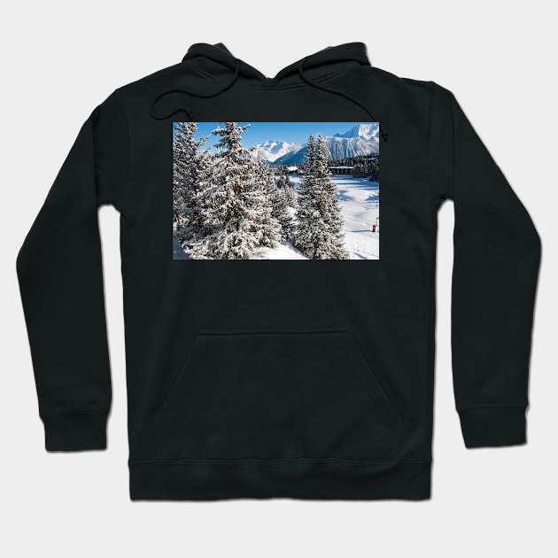 Courchevel 1850 3 Valleys French Alps France Hoodie by AndyEvansPhotos